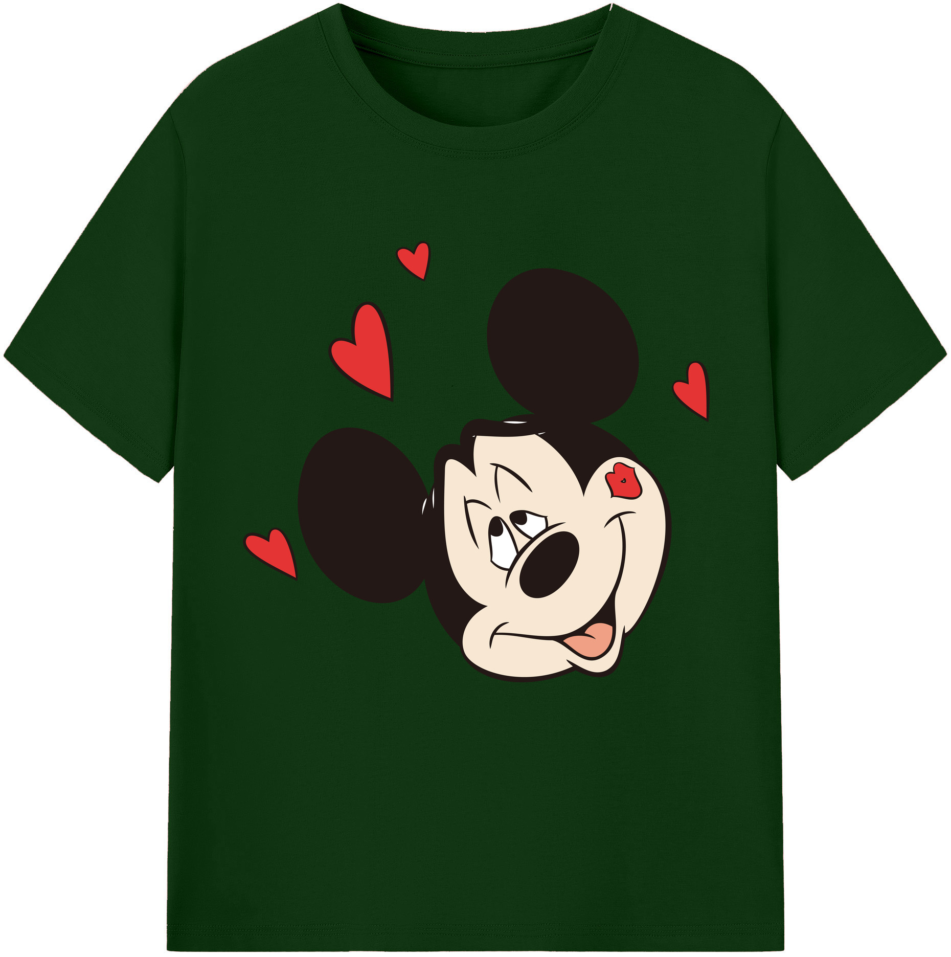 （画像用） ミッキーマウス Mickey Mouse 綿100％半袖Tシャツ（フロントプリント）